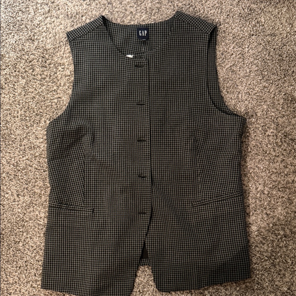 NWT Gap gingham structured vest